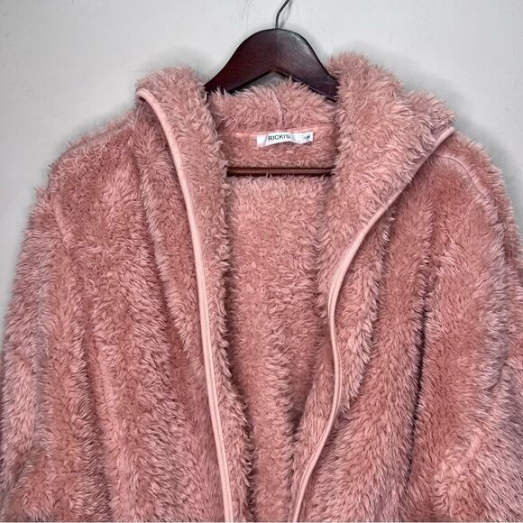 Ricki’s Pink Teddy Comfy Cozy Sweater Size Small Medium Loungewear Lounging - Picture 3 of 9